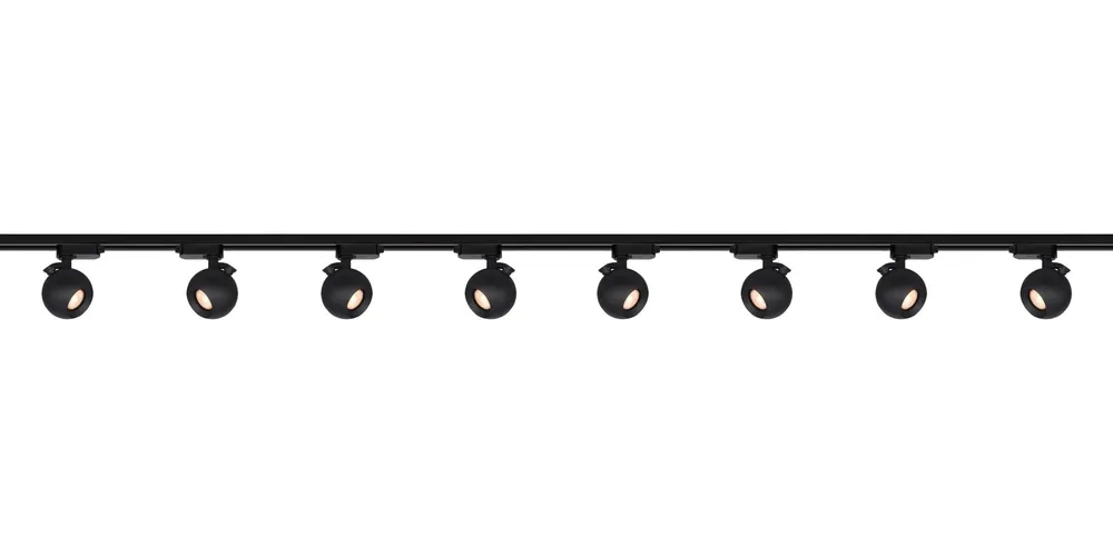 Artdelight 1-fase Railsysteem Bolero 4m set (middenvoeding) - Zwart Op = Op
