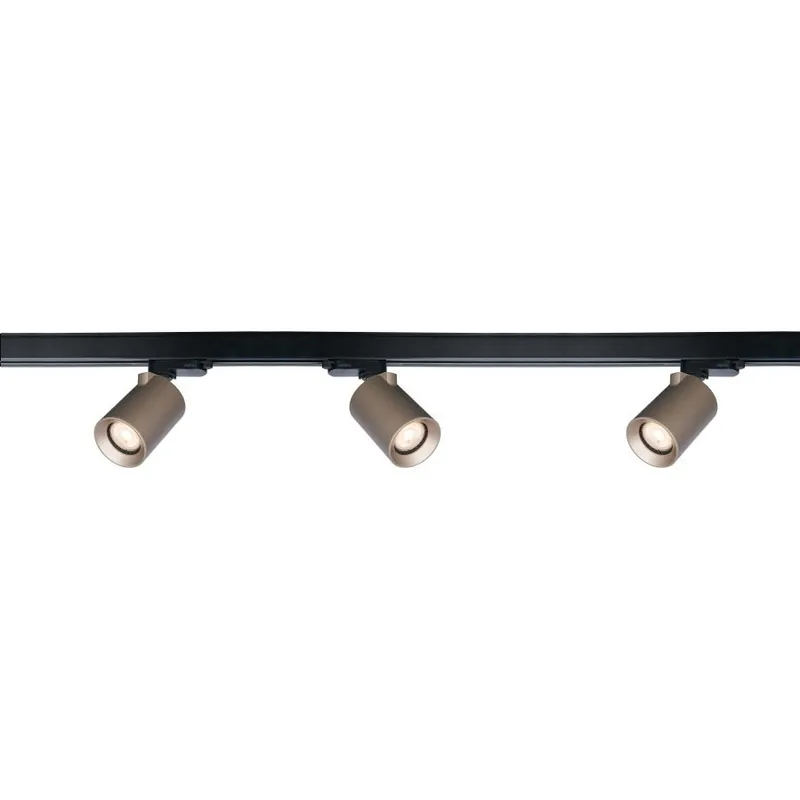Artdelight 1-fase Railsysteem Megano 1m set (eindvoeding) - Zwart/Champagne Laatste Kans