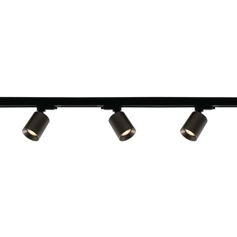 Betaalbaar Artdelight 1-fase Railsysteem Megano 1m set (eindvoeding) - Zwart/Gun Metal
