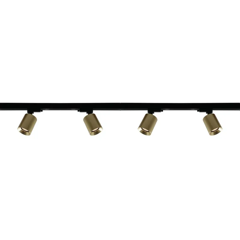 Favoriet Artdelight 1-fase Railsysteem Megano 2m set (middenvoeding) - Zwart/Goud
