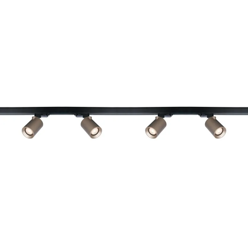 Koop Online Artdelight 1-fase Railsysteem Megano 2m set (middenvoeding) - Zwart/Champagne