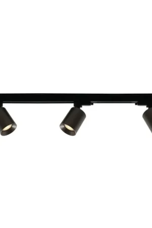 Uitverkoop Artdelight 1-fase Railsysteem Megano 2m set (eindvoeding) - Zwart/Gun Metal