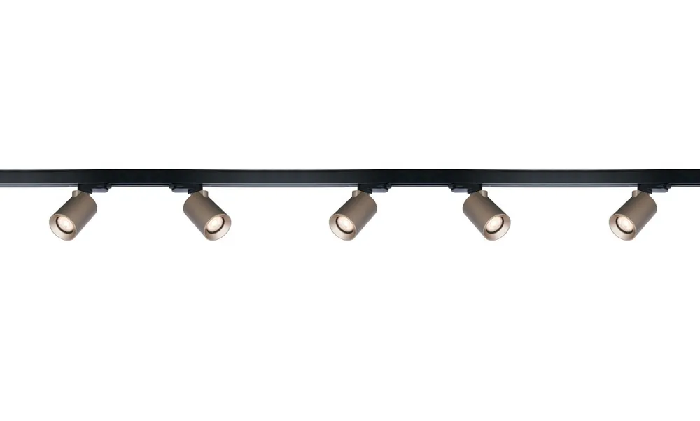 Artdelight 1-fase Railsysteem Megano 2m set (eindvoeding) - Zwart/Champagne Lage Kosten