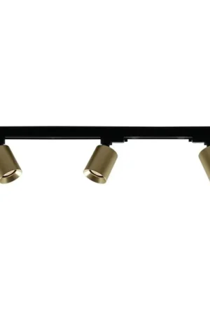Artdelight 1-fase Railsysteem Megano 2m set (eindvoeding) - Zwart/Goud Uitverkoop