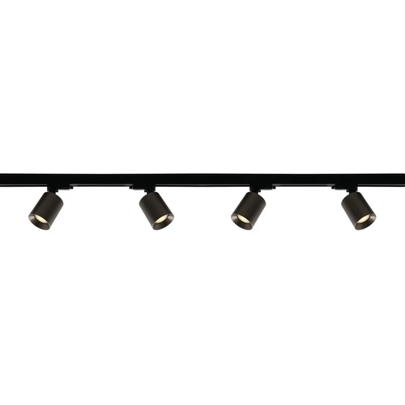 Artdelight 1-fase Railsysteem Megano 2m set (middenvoeding) - Zwart/Gun Metal Uitverkoop