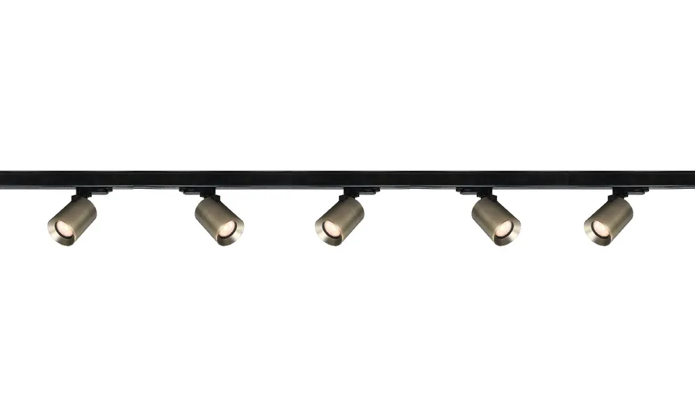 Koopje Artdelight 1-fase Railsysteem Megano 2m set (eindvoeding) - Zwart/Antiek Brons