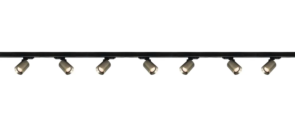 Artdelight 1-fase Railsysteem Megano 3m set (eindvoeding) - Zwart/Antiek Brons Beste Prijs