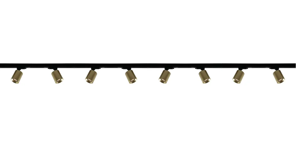 Weekendaanbieding Artdelight 1-fase Railsysteem Megano 4m set (middenvoeding) - Zwart/Goud