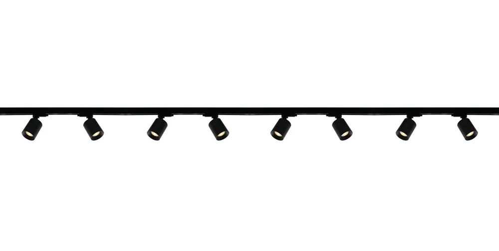 Artdelight 1-fase Railsysteem Megano 4m set (middenvoeding) - Zwart Aanbieding