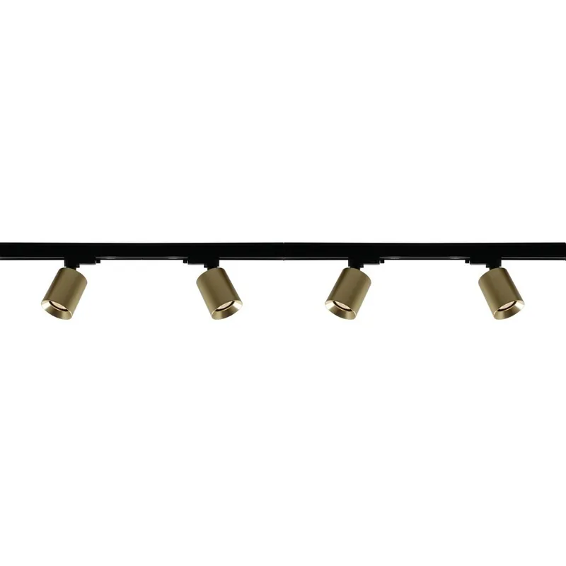 Artdelight 3-fase Railsysteem Megano 2m set (middenvoeding) - Zwart/Goud Veilige Betaling