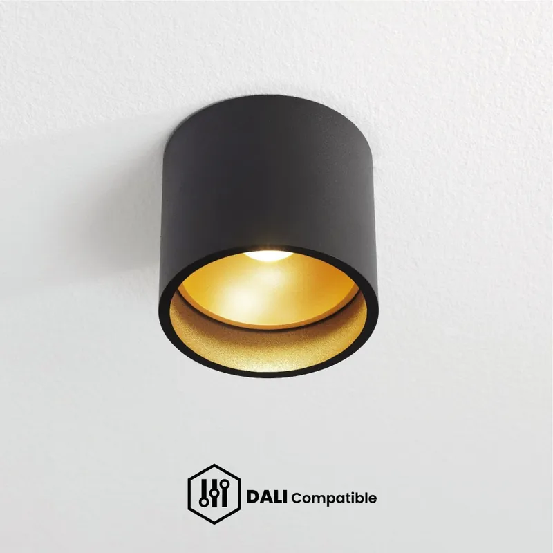 Artdelight DALI Plafondlamp Ormond - Zwart/Mat Goud Seizoensaanbieding