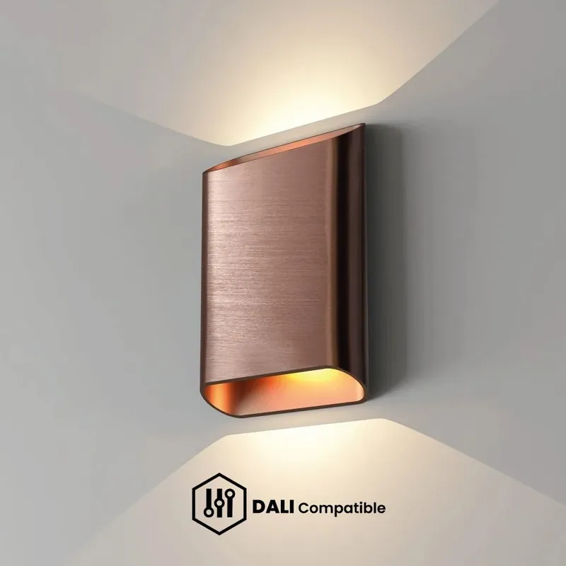 Goedkoop Artdelight DALI Wandlamp Diaz L - Donker Brons