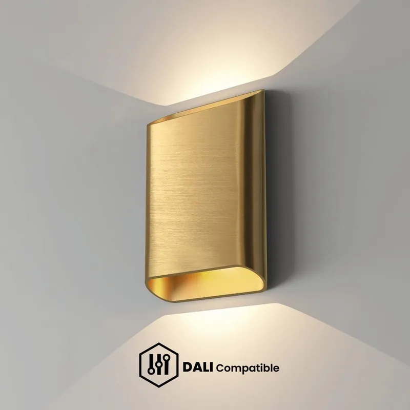 Goedkoop Artdelight DALI Wandlamp Diaz L - Warm Goud