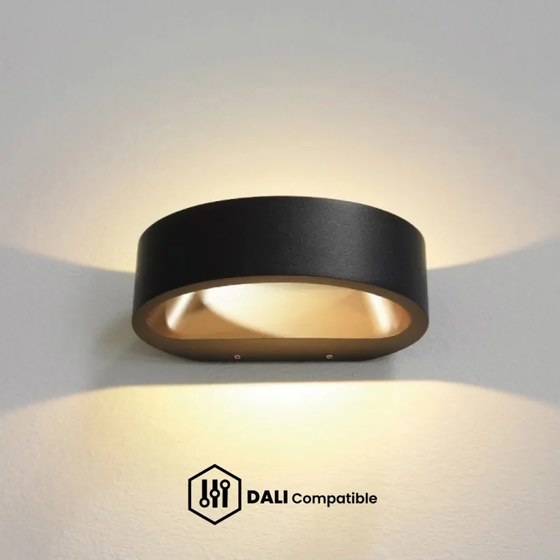 Artdelight DALI Wandlamp Sharp - Zwart/Mat Goud Koopje