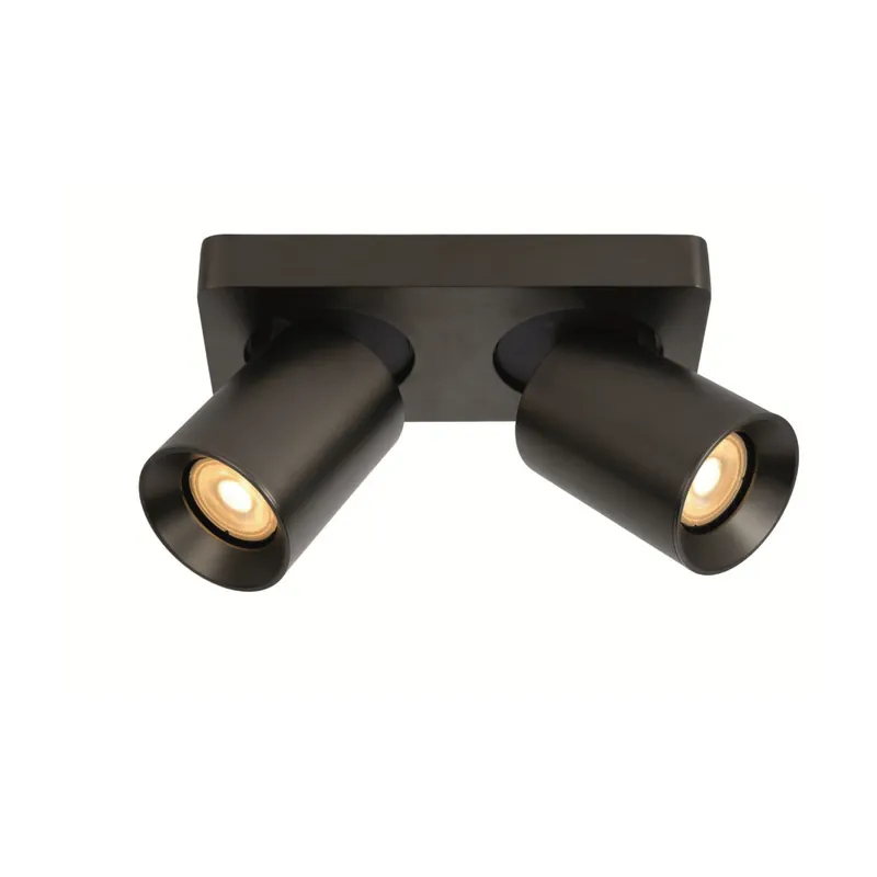 Gratis Retour Artdelight Plafondlamp Megano 2L - Gun Metal