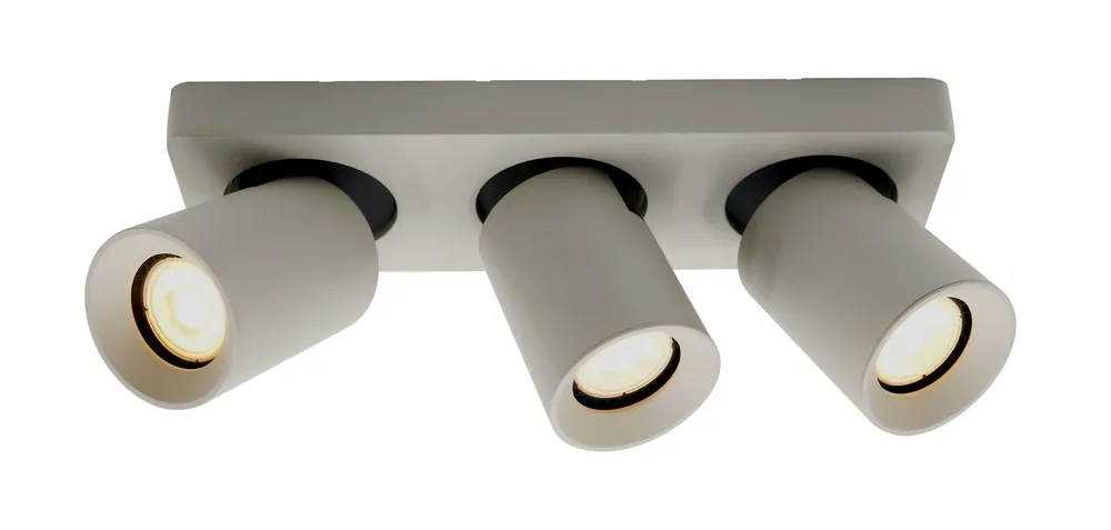 Actieprijs Artdelight Plafondlamp Megano 3L - Zijdegrijs