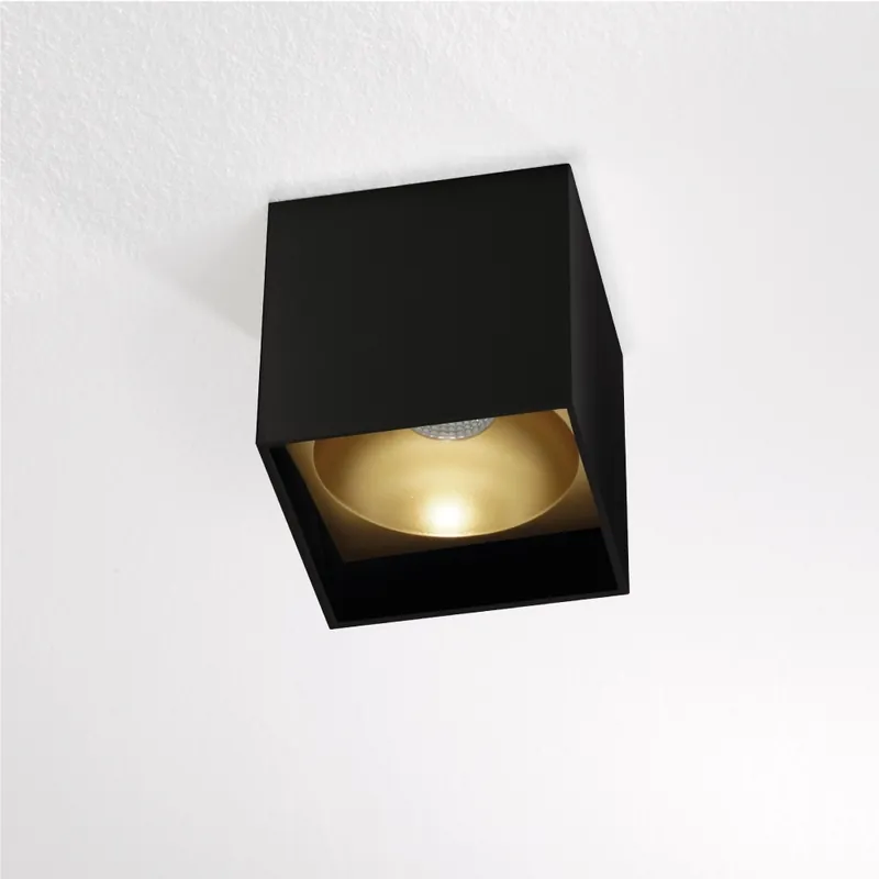 Merkproduct Artdelight Plafondlamp Brock - Zwart/Mat Goud
