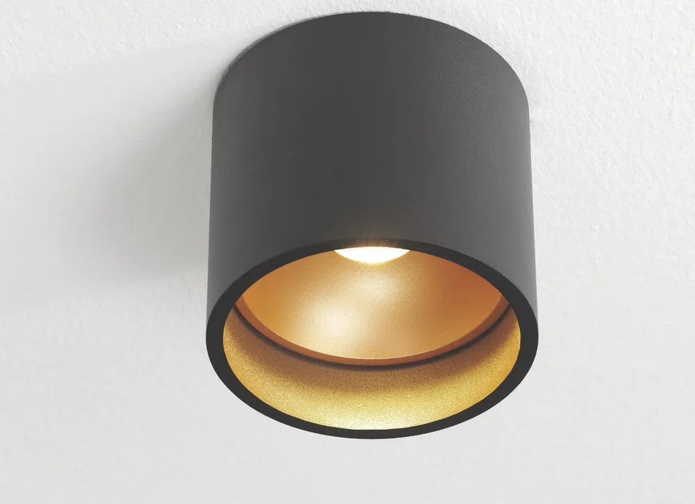 Koop Online Artdelight Plafondlamp Ormond - Zwart/Koper