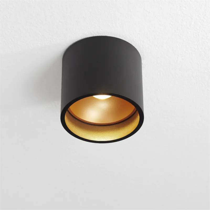 Artdelight Plafondlamp Orleans - Zwart/Koper Beperkte Voorraad