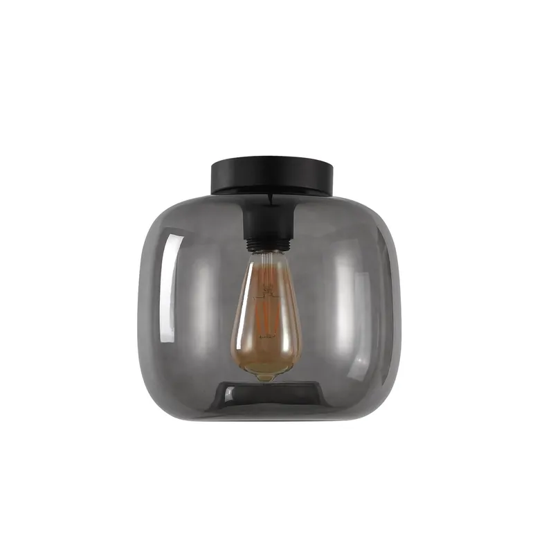 Artdelight Plafondlamp Preston 24cm - Smoke Grijs Dagaanbieding