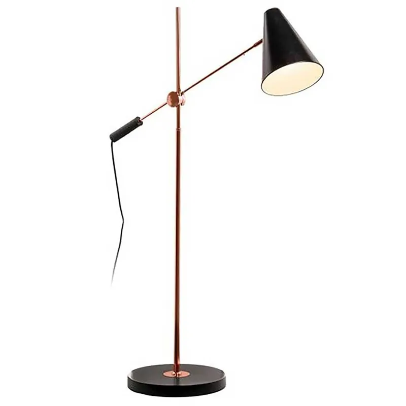 Artdelight Vloerlamp Obscur - Zwart/Koper Snelle Levering