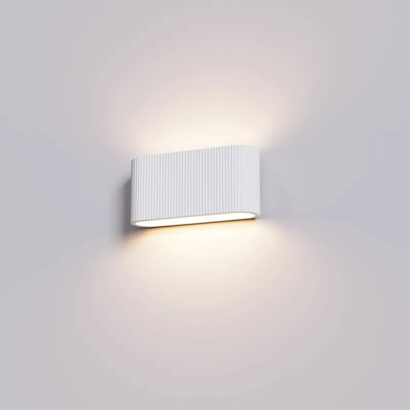 Hete Deal Artdelight Wandlamp Lille Geribbeld - Wit