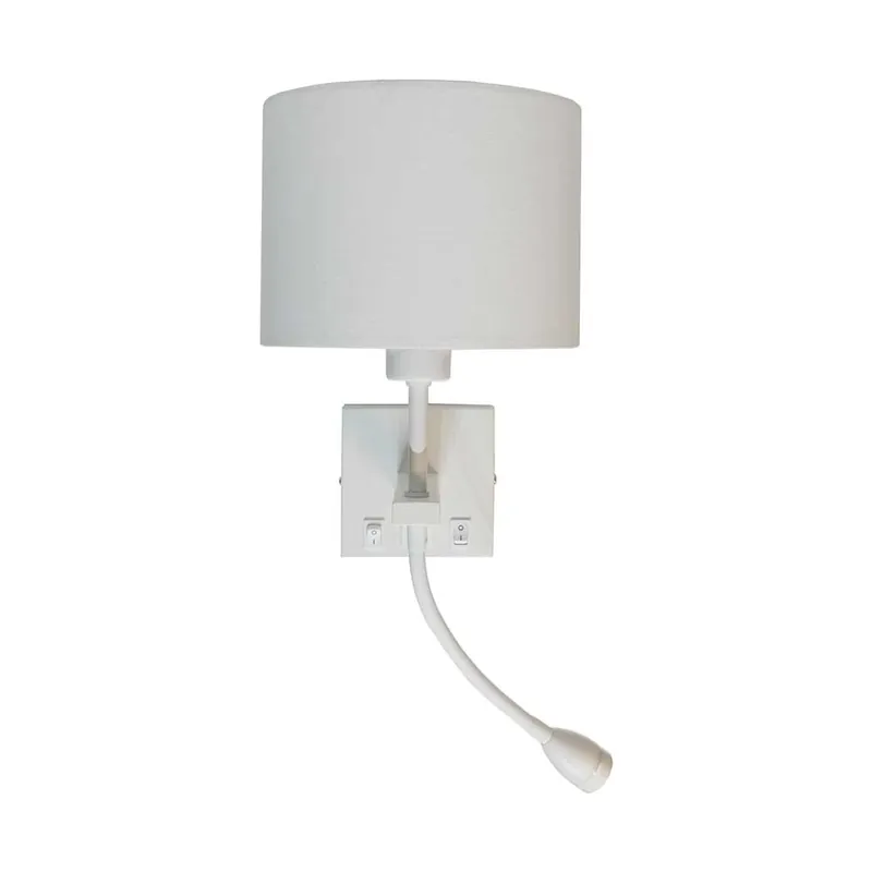 Rechtstreeks Van De Fabrikant Artdelight Wandlamp Quad USB - Wit - Verpakkingschade