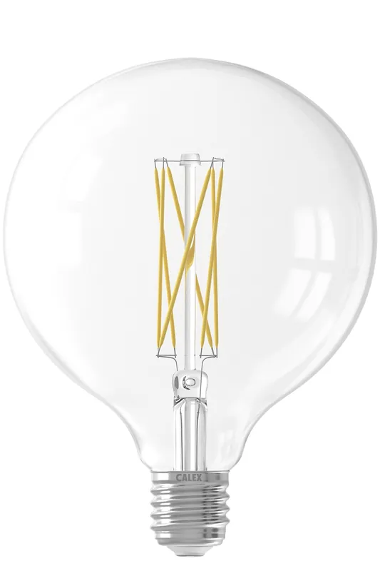 Calex E27 Led Filament Globe 125mm Clear 4W 2300K 350lm - Dimbaar Voordeelprijs