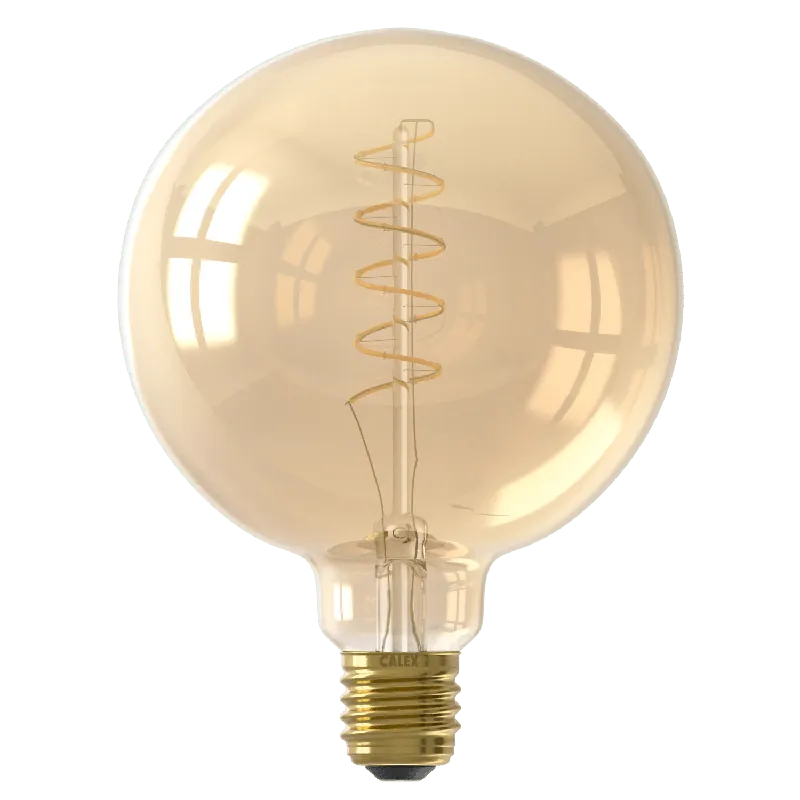 Direct Verzonden Calex E27 Led Filament Globe 125mm Gold 3,8W 2100K 250lm - Dimbaar