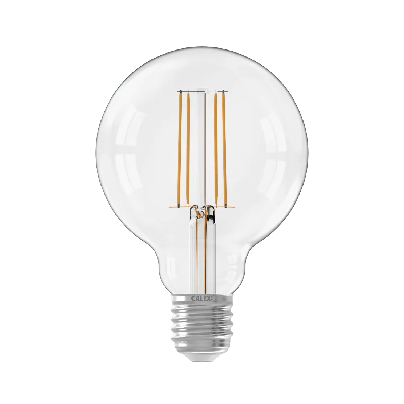 Exclusieve Aanbieding Calex E27 Led Filament Globe 95mm Clear 4,5W 2300K 470lm - Dimbaar