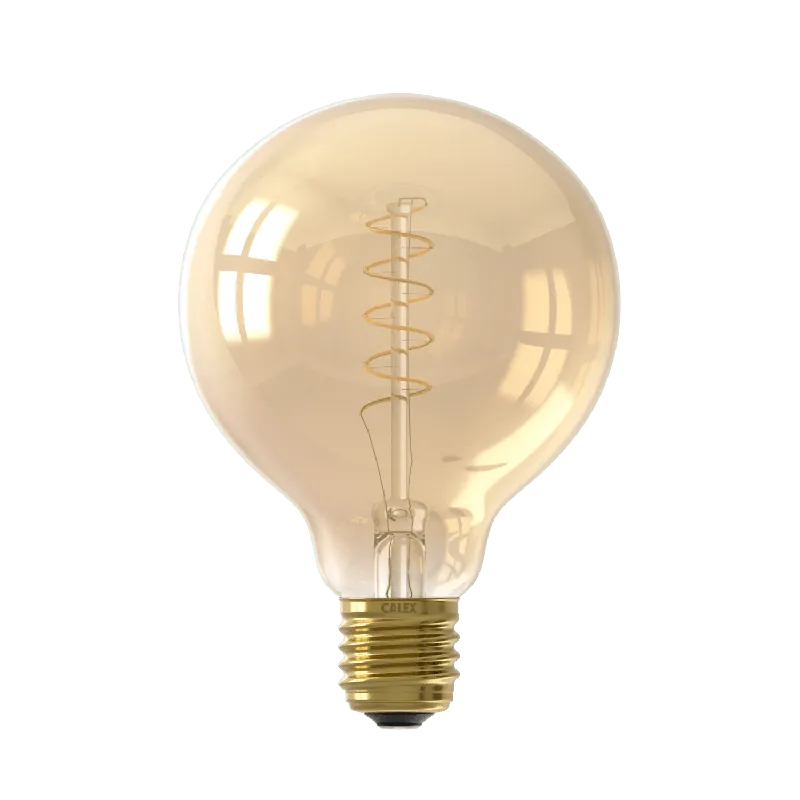Dagaanbieding Calex E27 Led Filament Globe 95mm Gold 3,8W 2100K 250lm - Dimbaar