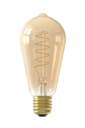 Calex E27 Led Filament Rustiek Gold 3,8W 2100K 250lm - Dimbaar Hoge Kwaliteit