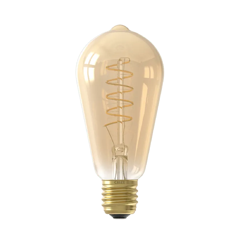 Calex E27 Led Filament Rustiek Gold 3,8W 2100K 250lm - Dimbaar Hoge Kwaliteit