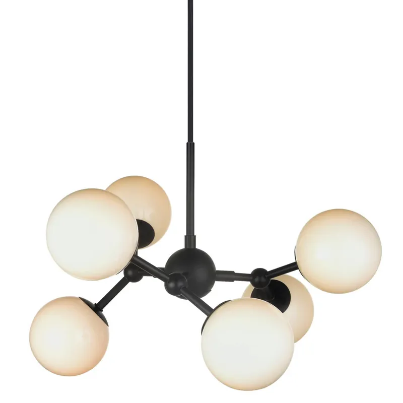 Goedkoop Halo Design Hanglamp Atom 45cm - Opaal/Zwart