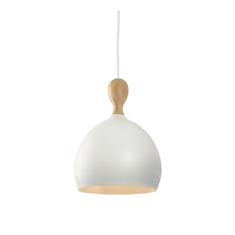 Halo Design Hanglamp Dueodde 18cm - Wit/Hout Weekendaanbieding