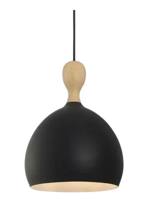 Tijdelijk Beschikbaar Halo Design Hanglamp Dueodde 24cm - Zwart/Hout