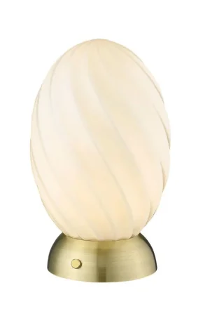 Actieprijs Halo Design Tafellamp Twist Egg - Opaal/Messing
