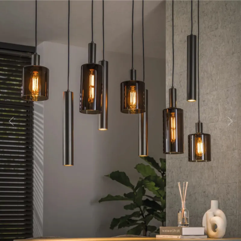 Goedkoop HELDR! Hanglamp Firenze 9L Brons/Bruin