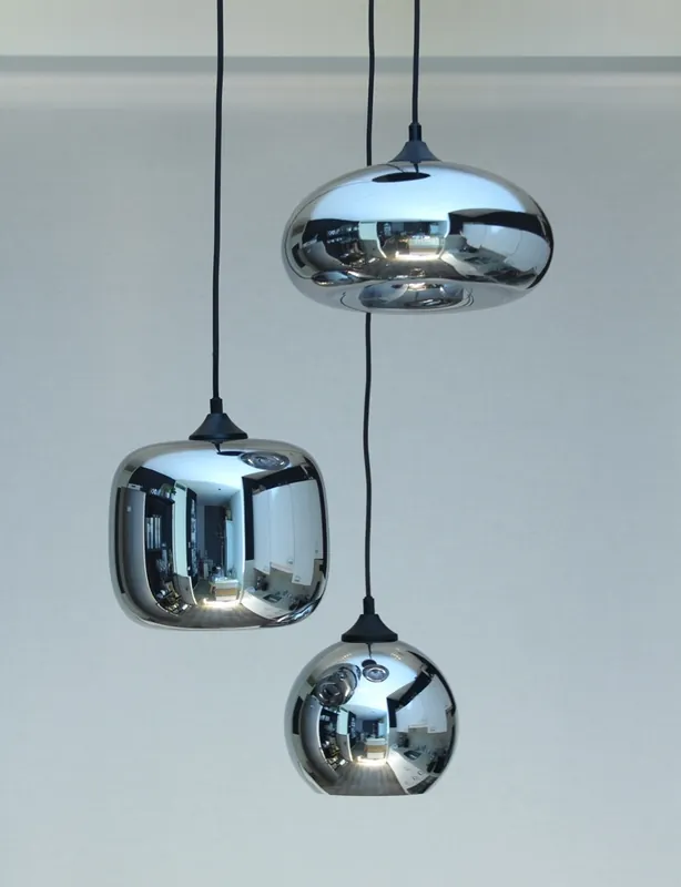 HELDR! Hanglamp Glass Falkirk - Metallic Smoke Koop Online