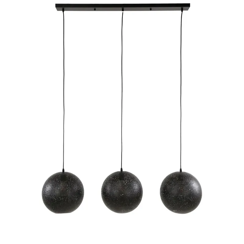HELDR! Hanglamp Domi 3L - Zwart Korting