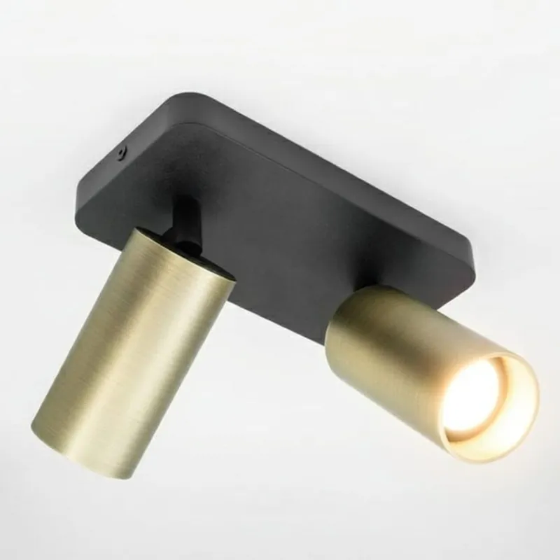 Koop Online HELDR! Plafondlamp Ivy 2L - Zwart/Antiek Brons
