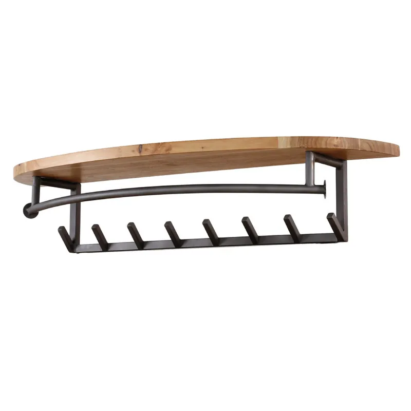 HELDR! Kapstok Pedro 8 Haken - Zwart/Acacia Hout Uitverkoop