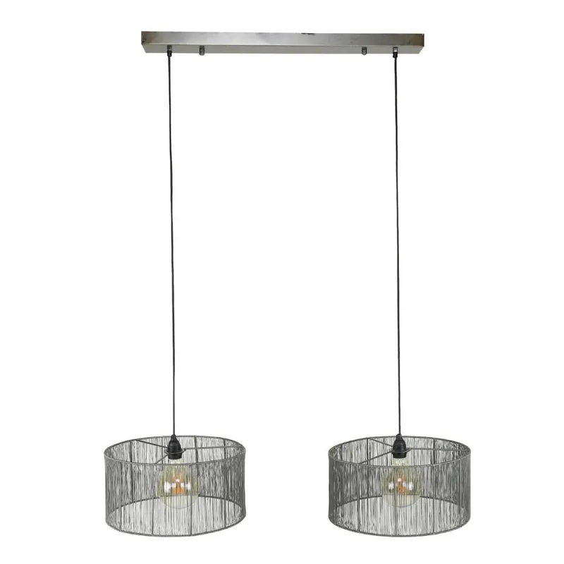Direct Beschikbaar HELDR! Hanglamp Andria 2L - Oud Zilver