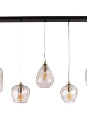 Beperkt Aanbod HELDR! Hanglamp Nova 5L - Transparant Glas