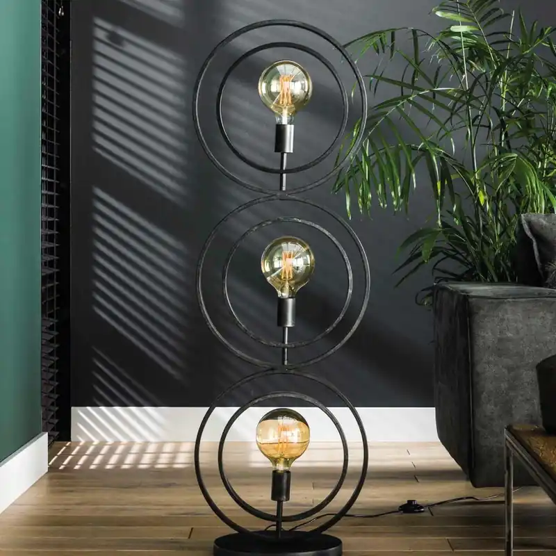 HELDR! Vloerlamp Riola 3L - Charcoal Koopje