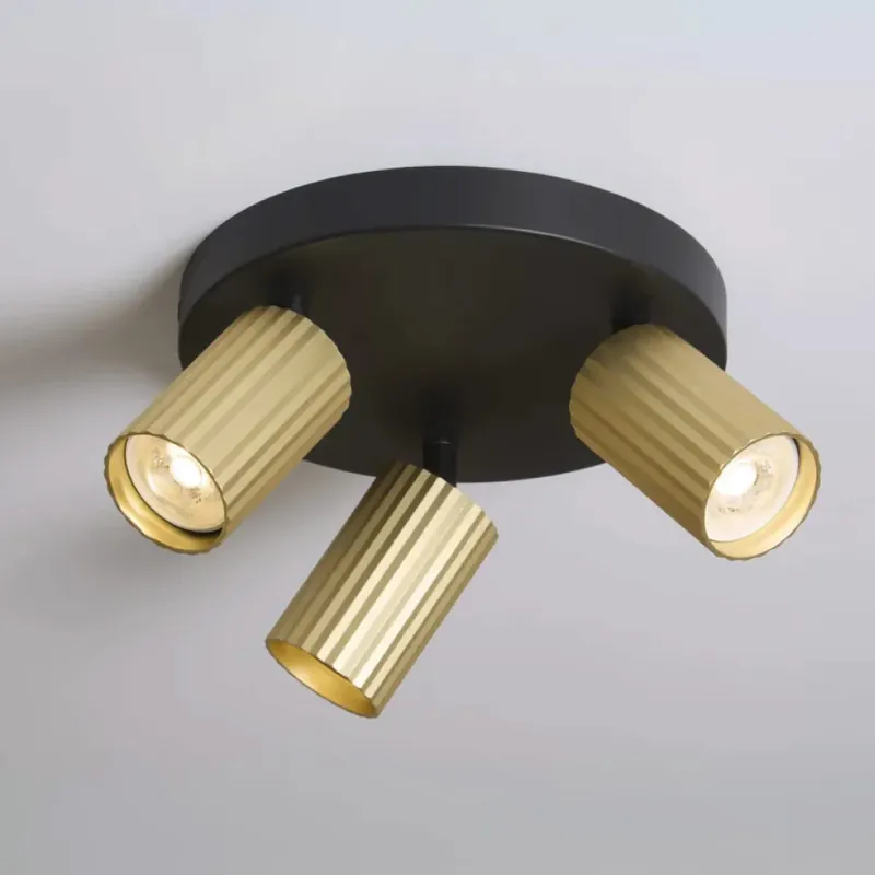 Voordeelprijs Lighting Collection Plafondlamp Anna 3L - Zwart/Goud
