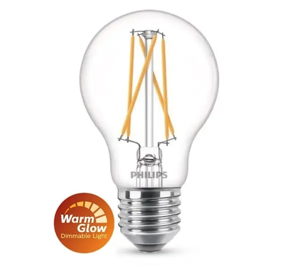 Seizoensaanbieding Philips E27 Led Filament 5,9W 2200-2700K 806lm - Dim to Warm