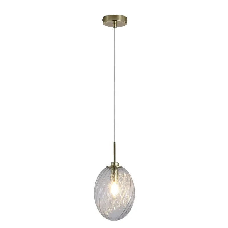 Searchlight Hanglamp Whirl 1L - Goud/Helder Direct Beschikbaar