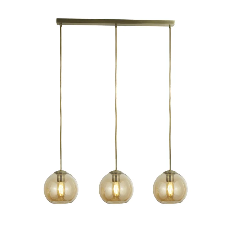 Searchlight Hanglamp Balls 3L - Brons/Amber Express Levering