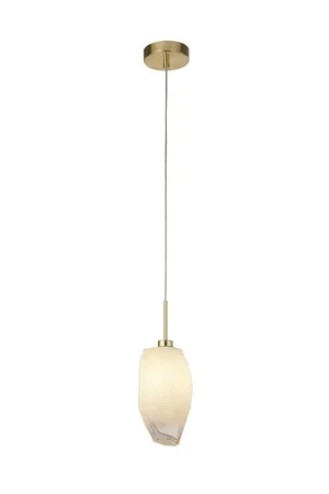 Alleen Vandaag Searchlight Hanglamp Rocky 1L - Goud/Rookglas